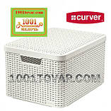 Кошик з кришкою Curver Rattan "Style" S кремова, фото 2