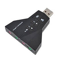 З ДЕФЕКТОМ Звукова юсб карта адаптер Virtual 7.1 Channel USB 3D Sound Card дельта