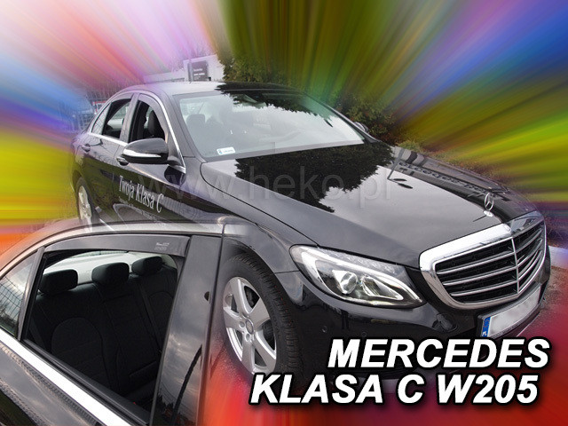 Дефлектори вікон (вітровики) Mercedes C-klasse 205 2014 -> 4D Sedan 4шт (Heko)