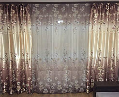 Набір штор із тюлем (компаньйони) Dina No 157