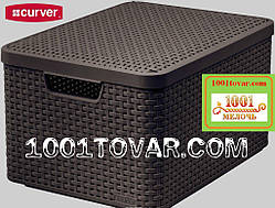Кошик з кришкою Curver Rattan "Style" S коричнева