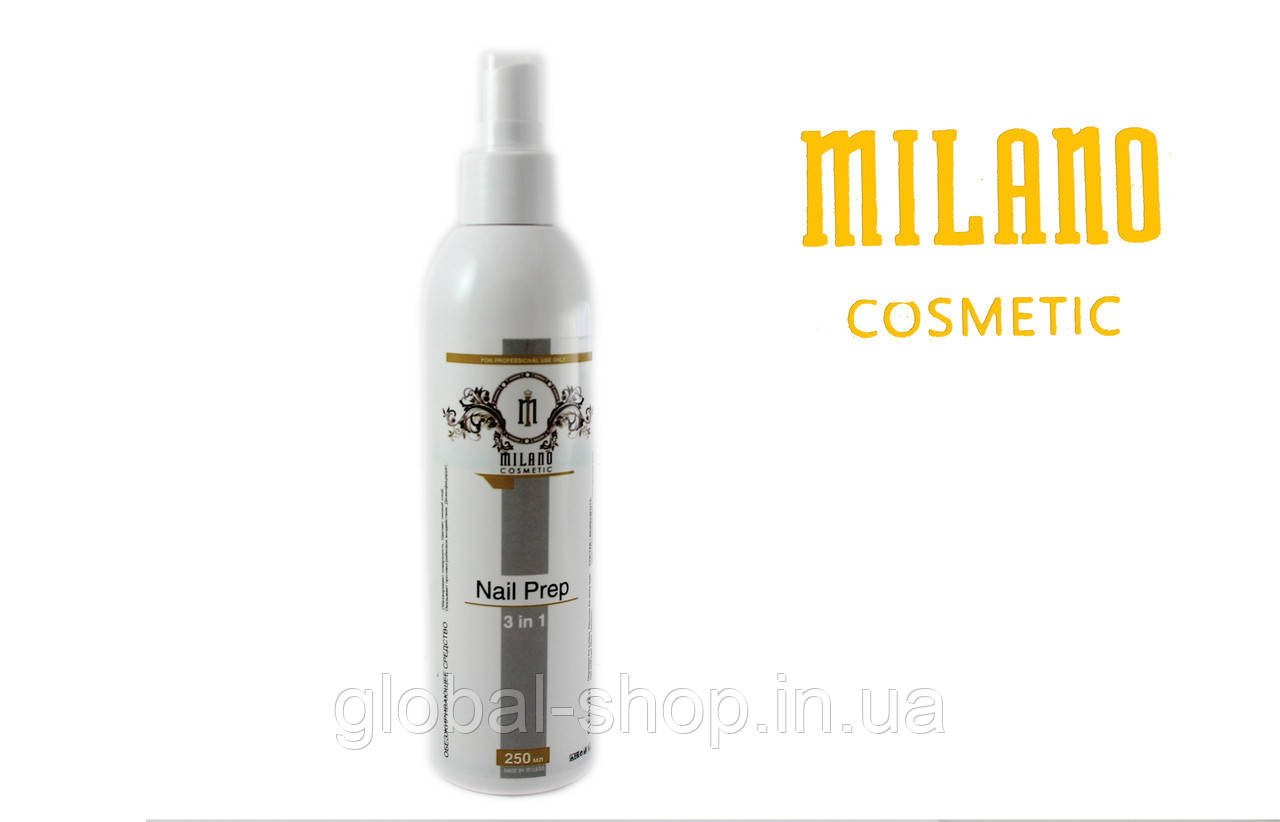 Рідина для зняття липкого шару NAIL PREP 3В1 MILANO 150ML
