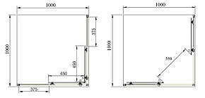 Квадратна душова кабіна Primera FRAME SHRP53106 1000х1000х1900, фото 2
