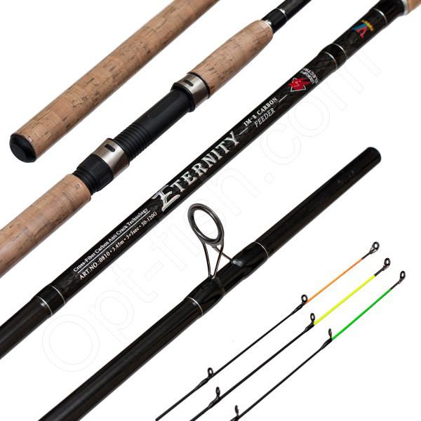 Фідерне вудлище шт3 Winner Eternity im8 вугілля 30-120g 3,45 м *, фото 1