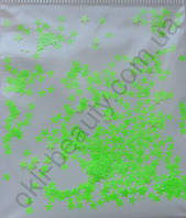 Зірки неонові салатові (3мм)