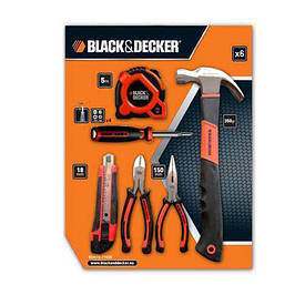 Набір інструменту універсальний 6 предметів BLACK + DECKER BDHT0-71630