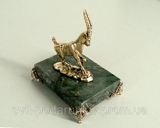 Сувенир бронзовая фигурка Коза на подставке с ножками - фото 2 - id-p53581509
