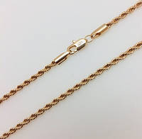 Цепочка позолоченная плетение Веревочка 50 см H-0.25 ювелирная бижутерия Fallon Jewelry