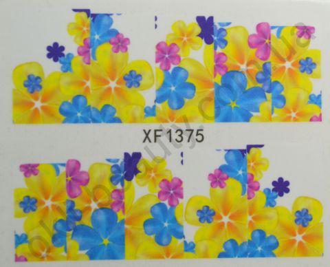 Водна наклейка для дизайну нігтів XF 1375, фото 1