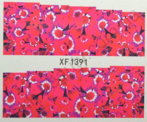 Водна наклейка для дизайну нігтів XF 1391, фото 1