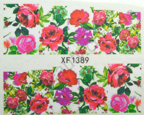 Водна наклейка для дизайну нігтів XF 1389, фото 1