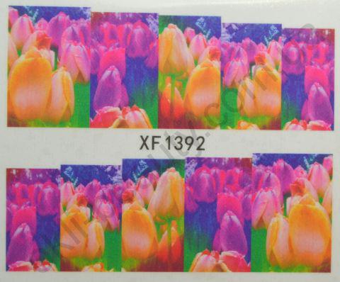 Водна наклейка для дизайну нігтів XF 1392, фото 1