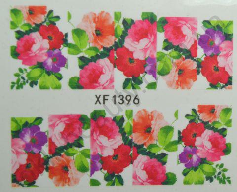 Водна наклейка для дизайну нігтів XF 1396, фото 1