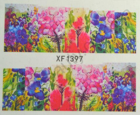 Водна наклейка для дизайну нігтів XF 1397, фото 1