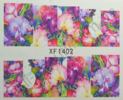 Водна наклейка для дизайну нігтів XF 1402, фото 1