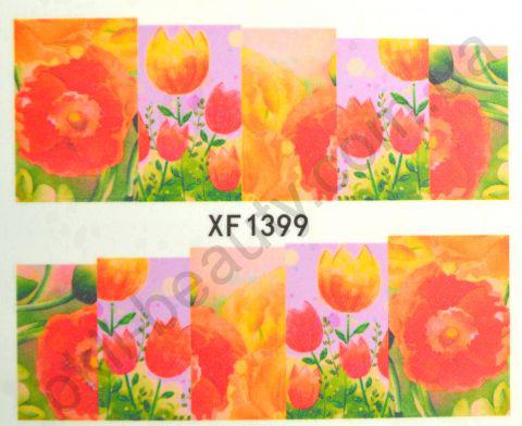 Водна наклейка для дизайну нігтів XF 1399, фото 1