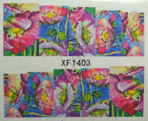 Водна наклейка для дизайну нігтів XF 1403, фото 1