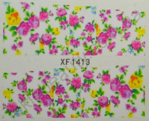 Водна наклейка для дизайну нігтів XF 1413, фото 1