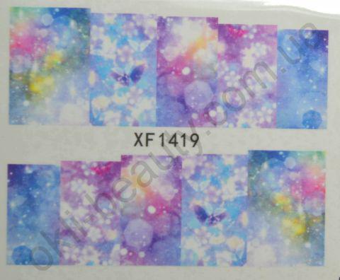 Водна наклейка для дизайну нігтів XF 1419, фото 1