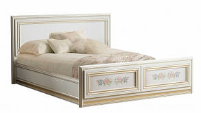 Принцеса двоспальне Ліжко 160 1040х1780х2080мм білий + золото Скай, фото 2
