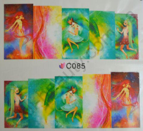 Водна наклейка для дизайну нігтів С085, фото 1