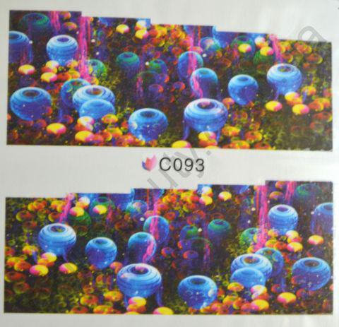 Водна наклейка для дизайну нігтів С093, фото 1