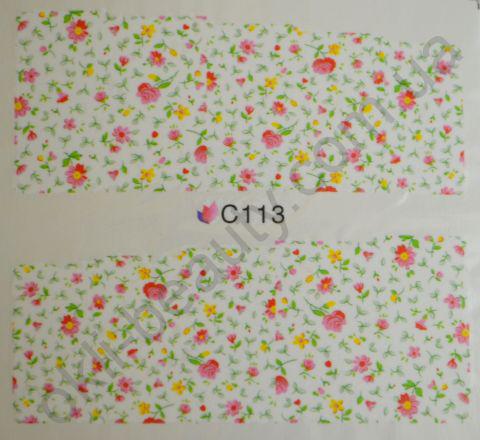 Водна наклейка для дизайну нігтів С113, фото 1