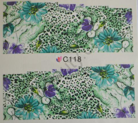 Водна наклейка для дизайну нігтів С118, фото 1