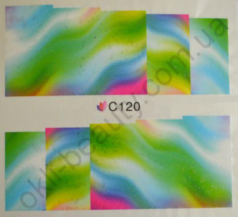 Водна наклейка для дизайну нігтів С120, фото 1