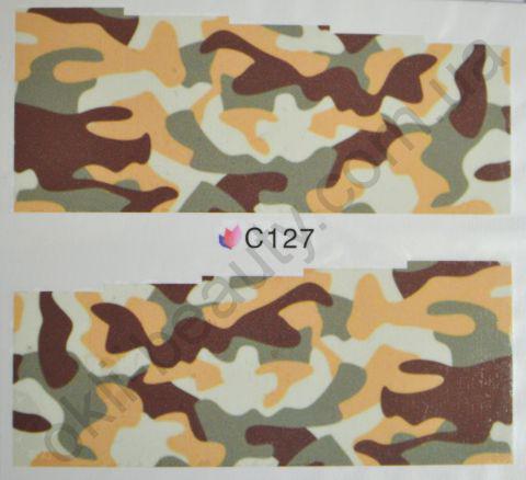 Водна наклейка для дизайну нігтів С127, фото 1