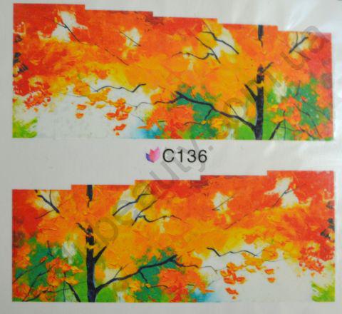 Водна наклейка для дизайну нігтів З 136, фото 1