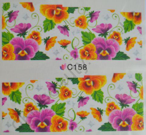 Водна наклейка для дизайну нігтів З 158, фото 1