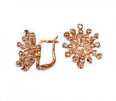    Сережки бульт з англійською застібкою. Висота сережки 1.3 см ширина 13 мм. 