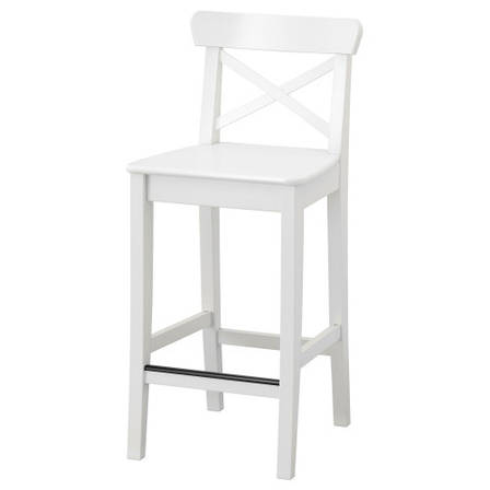 ІНГОЛЬФ Стілець барний, білий, 63 см 10122647 ІКЕА, IKEA INGOLF, фото 2