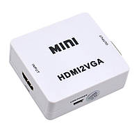 Конвертер перехідник HDMI у VGA USB живлення + audio HDMI2VGA T2 т2 (HDMI2VGA)