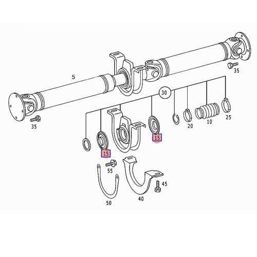 Шайба підшипника підвісного MB Sprinter/VW LT 96-, фото 1