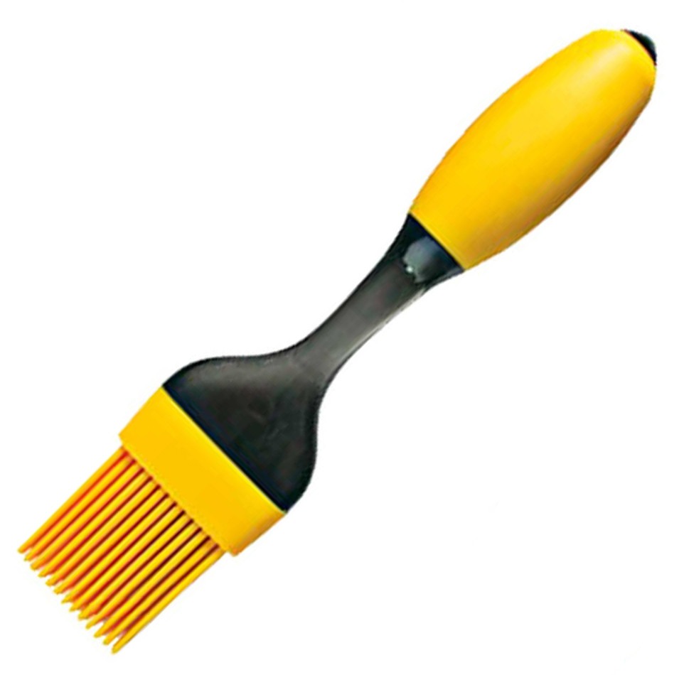 Кулінарний пензлик силіконовий Maestro MR-1171 жовтий термостійкий для випічки та гриля