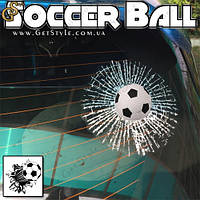Наклейка на стекло в виде мяча для футбола Soccer Ball