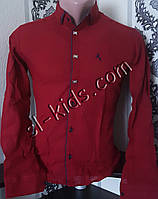 Стильная рубашка для мальчика 11-15 лет(опт) (бордовая) (пр. Турция)