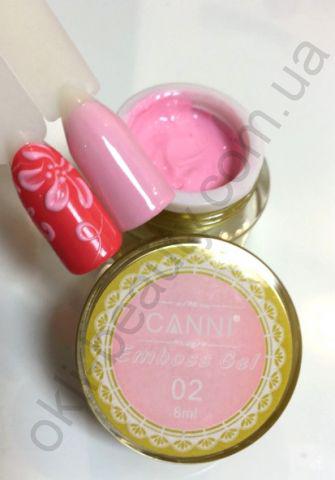 Гель-паста 3D Emboss Gel CANNI 002 (ніжно-рожевий), 8 мл.