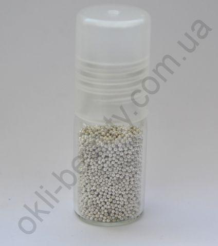 Бульонки для дизайну нігтів, 5 грам в баночці (Срібло), фото 1