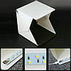 Світловий лайткуб (фотобокс) UKC з 2x LED-підсвіткою для предметного макрознімання 24*23*22 см, фото 5