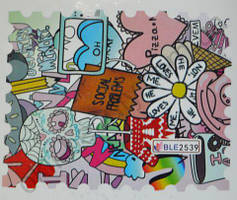 Водна наклейка для дизайну нігтів BLE 2539