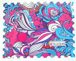 Водна наклейка для дизайну нігтів BLE 2545