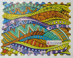 Водна наклейка для дизайну нігтів BLE 2546