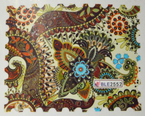 Водна наклейка для дизайну нігтів BLE 2552, фото 1