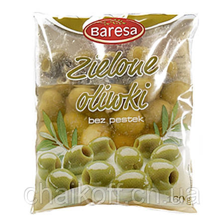Оливки зелені без кісточки Baresa 160 г (шт)