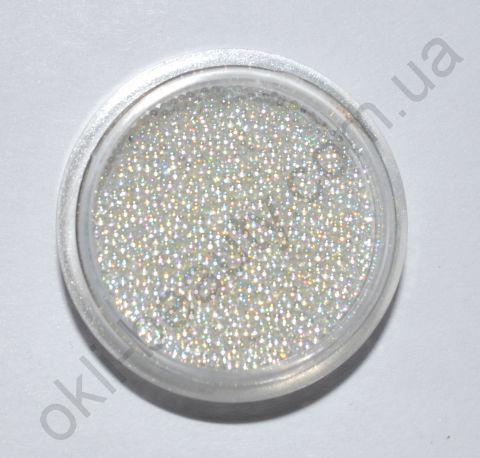 Бульонки для дизайну нігтів прозорі голограма дрібні, 5 грам, фото 1