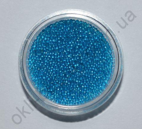 Бульонки для дизайну нігтів прозорі (блакитні), 5 грам, фото 1