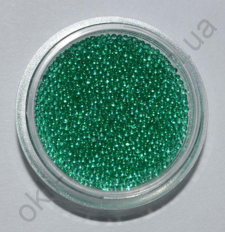 Бульонки для дизайну нігтів прозорі (зелені), 5 грам